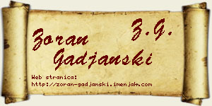 Zoran Gađanski vizit kartica